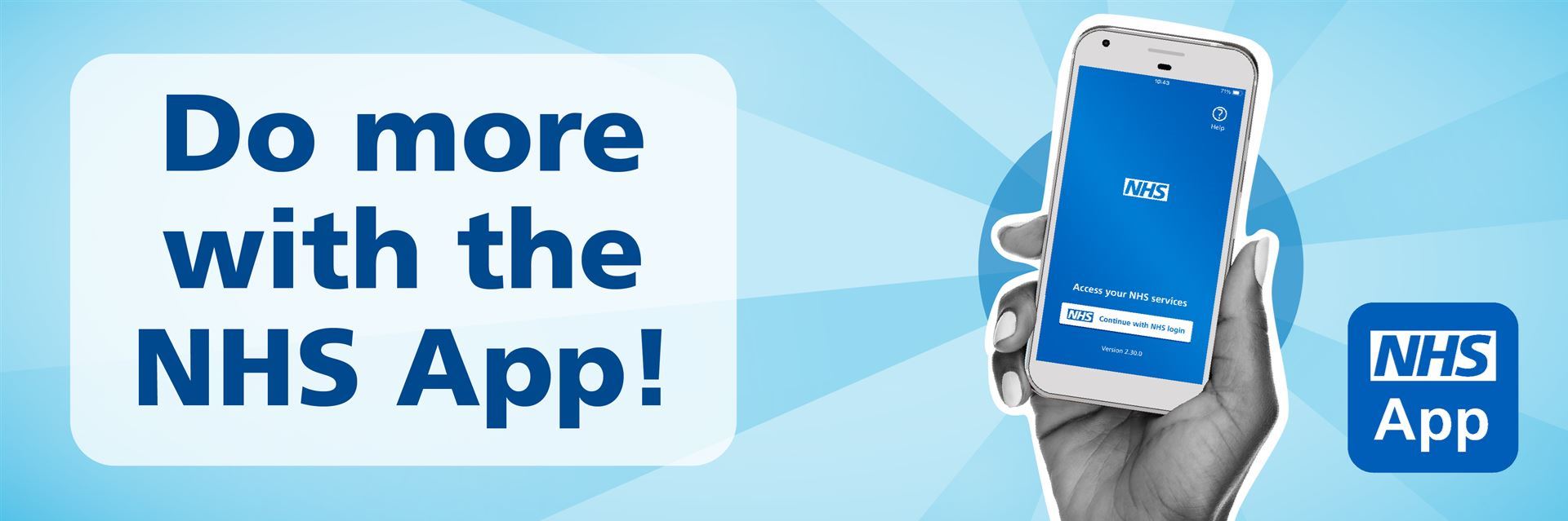 NHS App on smart phone